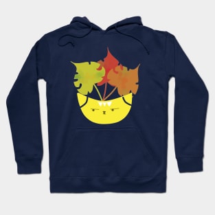 Yellow Cat Leaves Hoodie